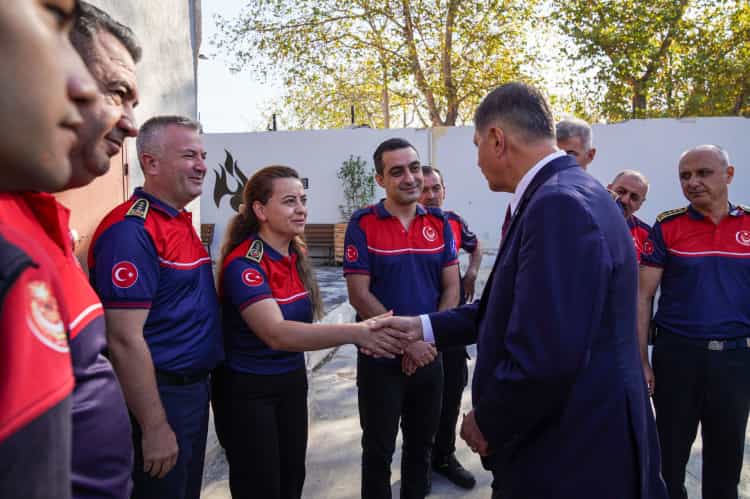 Başkan Tugay’dan İtfaiyecilere Ziyaret