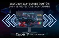 excalibur 23 6 curved monitorden 200 hz ve 1 ms tepki suresiyle kesintisiz oyun deneyimi