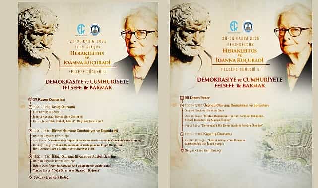 herakleitos ve ioanna kucuradi felsefe gunleri 29 30 kasimda efes selcukta