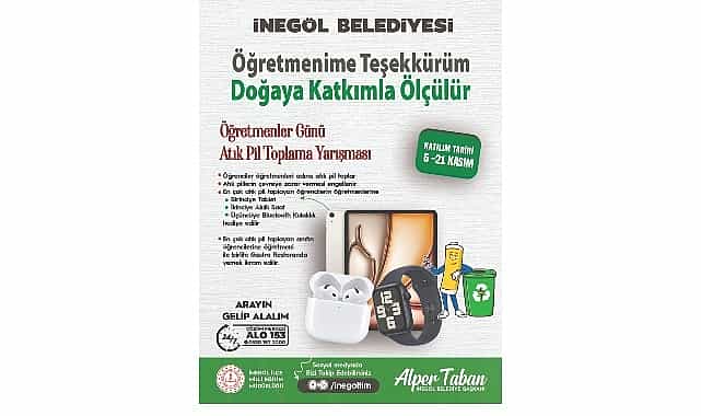 inegol belediyesinden ogretmenler gunu icin kampanya