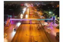 kocaeli bilisim fuarinin renkleri ust gecitlerde