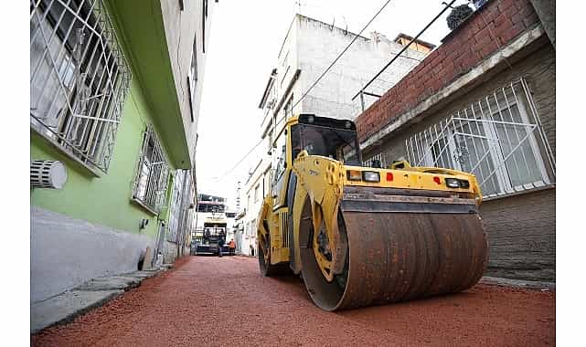 osmangazide eski asfaltlar yenileniyor