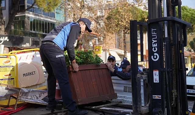 ayvalik belediyesinden yol isgallerine karsi kesintisiz denetim