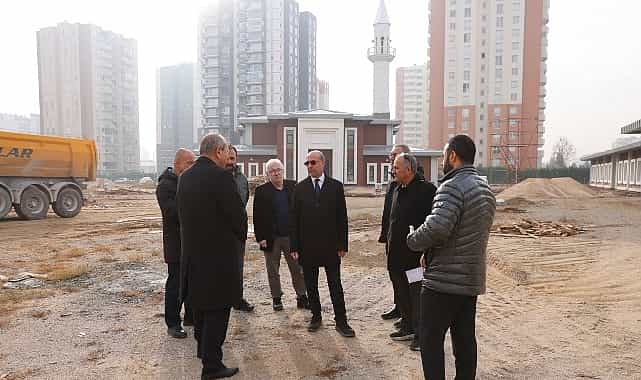 baskan pekyatirmaci yapimi devam eden yazir mahalle kulliyesinde incelemelerde bulundu