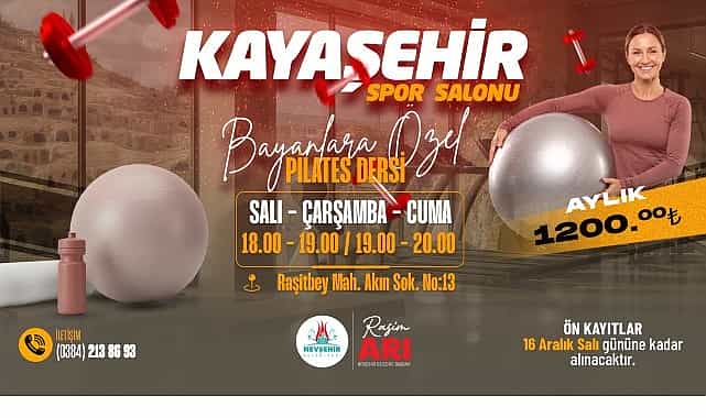 nevsehirde bayanlara ozel pilates ve step aerobik kurs kayitlari basladi