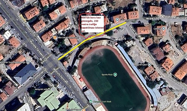 bahcelievler mahallesinde gecici trafik duzenlemesi